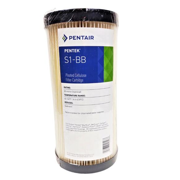 Pentek S1-BB 20 Micron Whole House 10 Inch Big Blue Pleated Sediment Filter - Picture 1 of 8